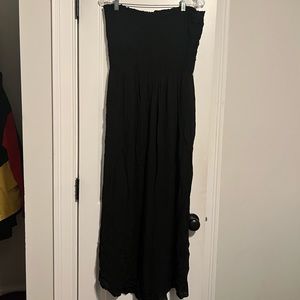 Black strapless jumpsuit